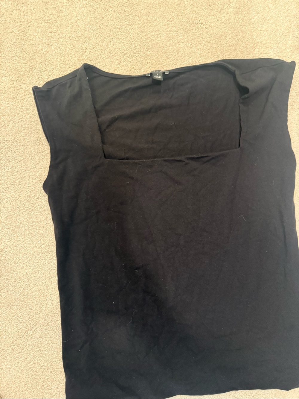 Ann Taylor Black Square-Neck Tank